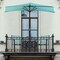 Nature Spring Nature Spring 9-ft Half Round Patio Umbrella - Blue 440936QYG - alternate 1